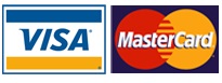 We Accept Visa and Mastercard